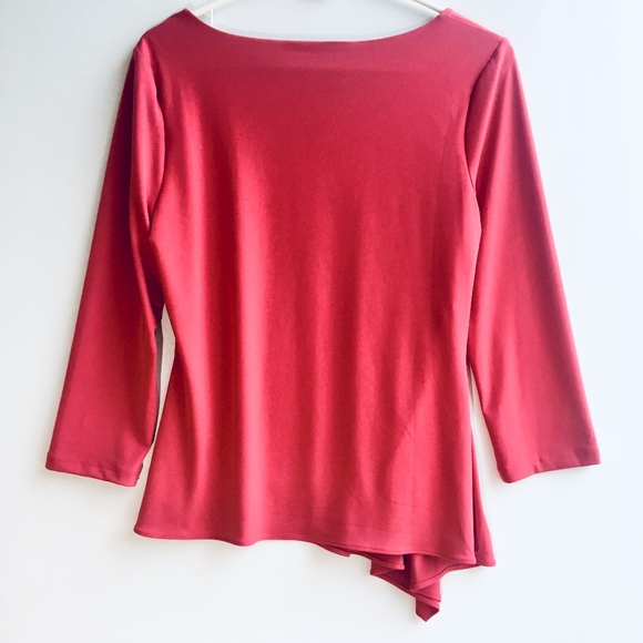 NWOT Pink Pleated Top M - Picture 4 of 6